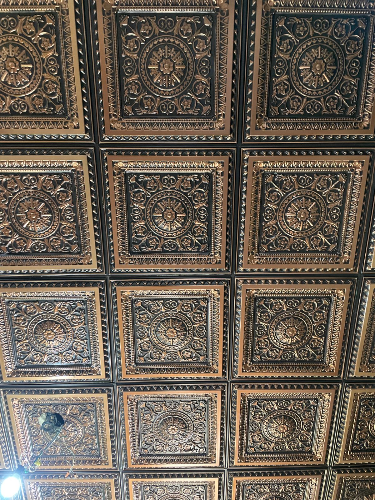 Tin ceiling